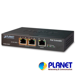 [POE-E202] Extensor poe planet poe-e202/ 1 puerto rj45 entrada velocidad de transmision 10/100/1000 mbps recibe poe activa af/at + 2 puertos rj45  velocidad de transmision 10/100/1000 mbps proporciona poe activo af/at/ distancia de transmision 100 metros
