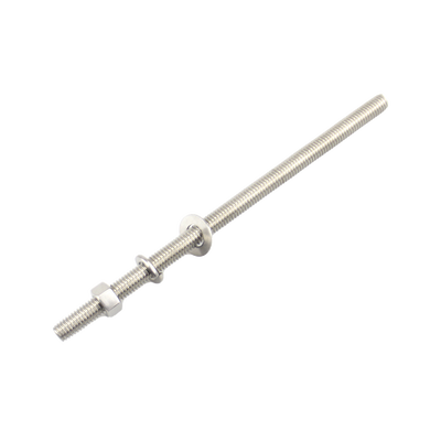 Kit de 10 Varillas Roscadas de 3/8 x 12 in, con Arandelas Planas, Arandelas de Seguridad y Tuercas. 