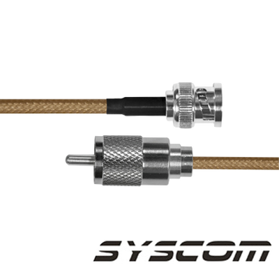 [SBNC142KUHF30] (1 pza) Jumper con cable LP142, conectores BNC Macho/UHF (PL-259) Macho.