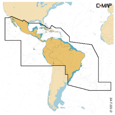 Carta de navegación de América del sur de uso exclusivo para pantallas NSX  