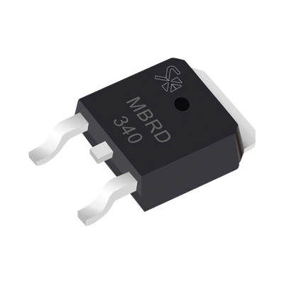 [863-MBRD340G]  Diodo Rectificador Schottky, 3 Amp., 40 PIV, para SMD, Montaje DPAK, Tipo Anodo Dual.