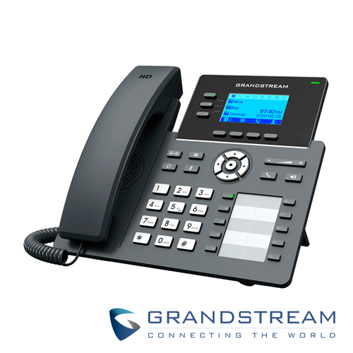 Telefono ip grado carrier grandstream grp2604p 6 cuentas sip 3 lineas 10 teclas de memoria blf compatible con gdms conferencia de 5 vias ehs poe no incluye adaptador de corriente
