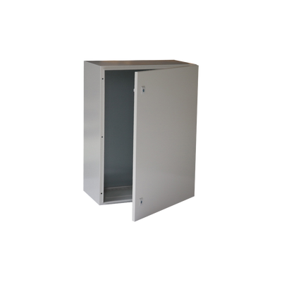 [PST-6080-30A] Gabinete de Acero IP66 Uso en Intemperie (600 x 800 x 300 mm) con Placa Trasera Interior Metálica y Compuerta Inferior Atornillable (Incluye Chapa y Llave T).