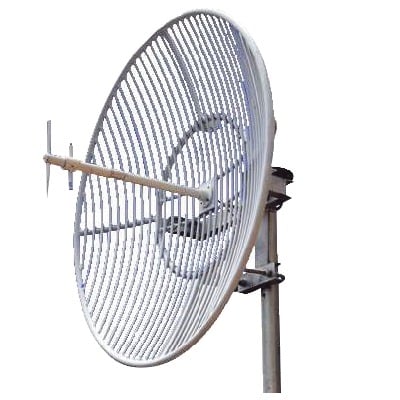 [CRO-GP0809-23] Antena Parabólica de Rejilla | 824-960 MHz | 23 dBi de Ganancia | Cubre muy bien la Banda 5 (850 MHz) Celular. Antena Donadora que se utiliza para los amplificadores de señal celular para cubrir comunidades alejadas.
