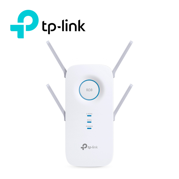 Extensor de cobertura wi-fi / tp-link re650 / 1 puerto rj-45 10/100/1000mbps / 4 antenas externas / 2.4ghz y 5ghz / enchufado a pared / 12w de consumo.