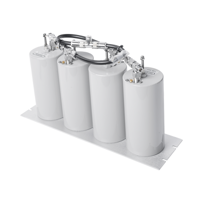 [TPRD-4544] Duplexer Pasa Banda-Rechazo de Banda, 400-470 MHz, 4 Cavidades (4"Dia.) 5 MHz, 250 Watt, N Hembra