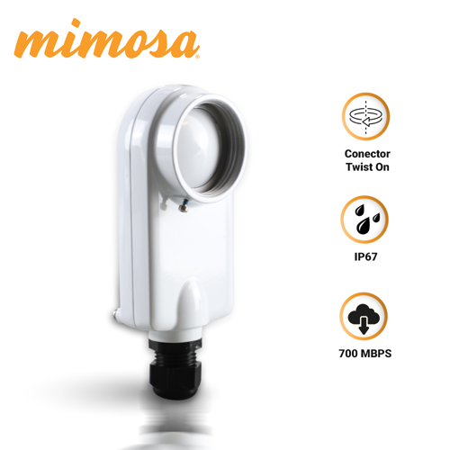 Cpe/ap ptp-ptmp enlace inalambrico mimosa c5x ip67 exterior modular 4.9-6.4 ghz gps 802.11ac 700mbps 1 puerto rj45 10 100 1000 mbps 1 conector twist ip67 (no incluye inyector poe)