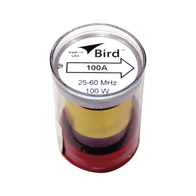 Elemento de 100 Watt en Línea 7/8" para Wattmetro BIRD 43 en Rango de Frecuencia de 25 a 60 MHz.