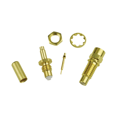 Conector Jack SMC de Anillo Plegable para Cable RG-316 y Montaje en Chasis.