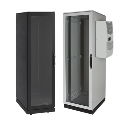 [PDCP2078GAC] Gabinete de Telecomunicaciones ProLine V/D, 700 mm de Ancho, 800 mm de Profundidad, Compatible Con Aire Acondicionado Tipo G28, 42 UR, Color Gris Claro