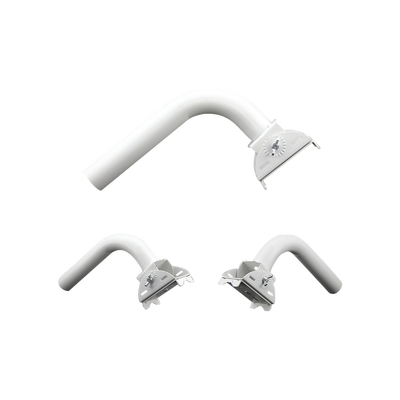 Montaje universal flexible para instalación en poste o pared, compatible con equipos Ubiquiti, Mimosa, Cambium y Altai 