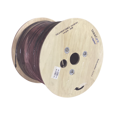 [IC-FIG8A1-2C/2KM]  Carrete de 2 km de Fibra Óptica Aérea Mini Figura 8 G.657A1 tipo Drop, Monomodo de 2 Hilos (bifibra), Diseñada para Fusionarse, Color Negro, Span 80, (No Soporta Conectores Mecanicos)