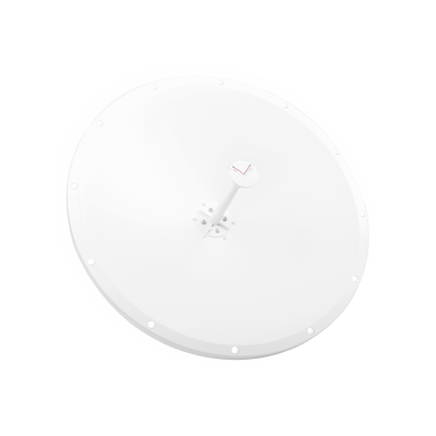 Antena Direccional con Frecuencia Extendida / 4.8 - 6.5 GHz / 28 dBi /  Jumper incluido con conector  SMA-Macho Inverso / Polaridad en 90º y 45º / Montaje incluido para torre o mástil  