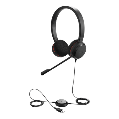 [EVOLVE-20-DUO-UC] Jabra Evolve 20 DUO con conexión USB, micrófono con cancelación de ruido de ultima generación, configuración Plug and Play (4999-829-209) 