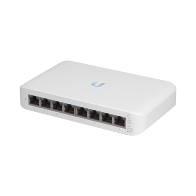 Switch UniFi Lite Administrable PoE de 8 Puertos 10/100/1000 Mbps (4 puertos 802.3af/at), 52 W 