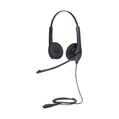 Jabra Biz 1500 Duo, auricular profesional con cancelación de ruido, ideal para contact center con conexión QD (1519-0157) 