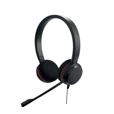 [EVOLVE-20-DUO-MS] Jabra Evolve 20 Duo con conexión USB, micrófono con cancelación de ruido de última generación, configuración Plug and Play, Certificación Microsoft Teams (4999-823-109)