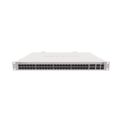 [CRS354-48G-4S+2Q+RM] (CRS354-48G-4S+2Q+RM) Cloud Router Switch 48 puertos Gigabit Ethernet, 4 puertos SFP+ 10G, 2 puertos QSFP+ 40G, Montaje en Rack