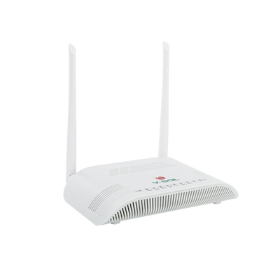 ONU Dual G/EPON con Wi-Fi en 2.4 GHz + 1 CATV + 1 puerto LAN Gigabit +  1 puerto LAN Fast Ethernet, hasta 300 Mbps vía inalámbrico
