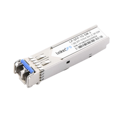 [LP-SFP-1G-SM-3] Transceptor Óptico SFP (Mini-Gbic) / Monomodo 1310 nm / 1.25 Gbps / 1000BASE / Conectores LC/UPC Dúplex / DDM / Hasta 3 km 
