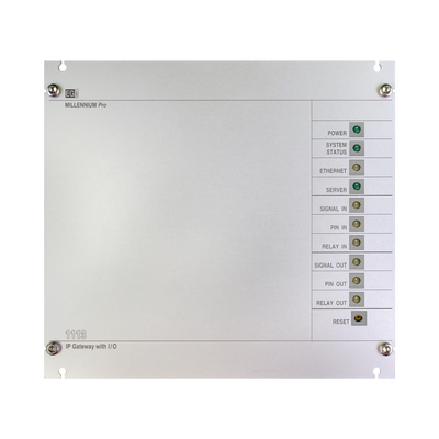Interfaz Millennium IP para gestión de avisos y música pre-grabados IP con 8 relés IN/OUT 