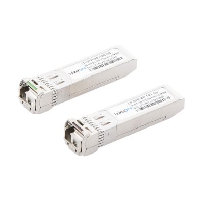 [LP-SFP-BD-10G-5] Transceptores Ópticos Bidireccionales SFP+ (Mini-Gbic) / Monomodo 1270 & 1330 nm / 10 Gbps / 10GBASE-BX / Conector LC/UPC Simplex / DDM / Hasta 5 km / 2 Piezas 