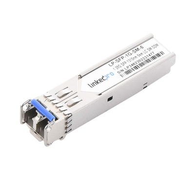 Transceptor Óptico SFP (Mini-Gbic) / Monomodo 1310 nm / 1.25 Gbps / 1000BASE / Conectores LC/UPC Dúplex / DDM / Hasta 5 km 