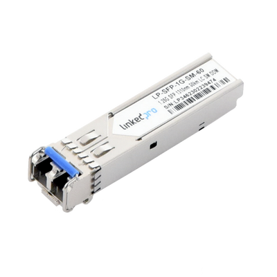 [LP-SFP-1G-SM-60] Transceptor Óptico SFP (Mini-Gbic) / Monomodo 1310 nm / 1.25 Gbps / 1000BASE-EX / Conectores LC/UPC Dúplex / DDM / Hasta 60 km 