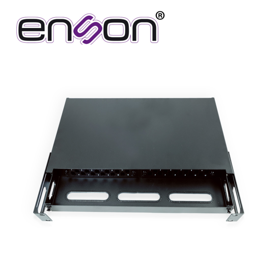 Caja de distribuidor de fibra optica enson ens-mdf8003 para dos modulos compatible con mini panel ens-pa6lcmm y ens-pa12lcmm