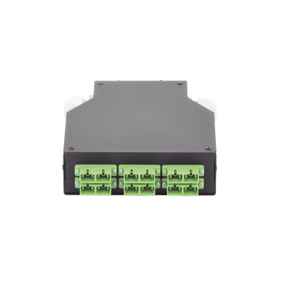[LP-RDSCASM] Distribuidor de Fibra Óptica para Riel Din, 6 Acopladores SC/APC Duplex Monomodo con Charola de Empalme