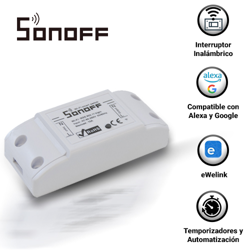 [SONOFF BASIC  BASICR2] Interruptor on/off sonoff basic r2 smart inalambrico wifi para solucion de smart home con temporizador para ios y android compatible con alexa/google home/nest/ifttt 1ch wifi 2.4ghz hasta 10amp // versión nueva r2 //