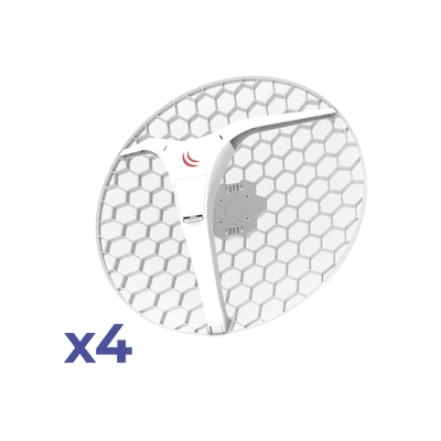 [RBLHGG-5ACD-XL4PACK] (LHG XL 5 ac 4 Pack) CPE y PtP en 5GHz  802.11 a/n/ac con Antena de Rejilla de 27dBi. "Ahora con Más Velocidad y Mayor Distancia"