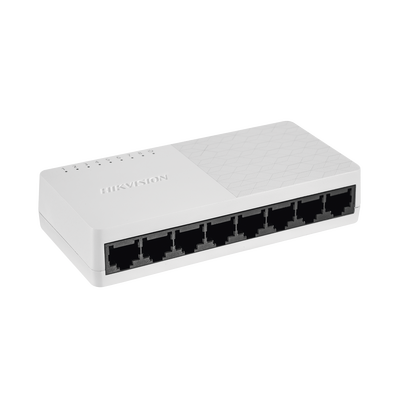 Switch No Administrable de Escritorio de 8 Puertos / Fast Ethernet  10 / 100 Mbps / Diseño Compacto y Estetico