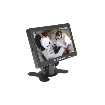  Monitor 7" TFT-LCD ideal para colocar en vehículos o DVR/NVR.  Entradas de video HDMI, VGA y RCA (CVBS)