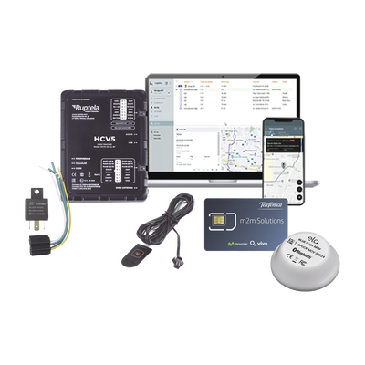 Kit de Localizador 4G LTE /  1 MICSIM25GPS y datos 1 año + 1 BLUEPUCKRHT + 1 EPCOMGPSMENSUAL + RELAY + Botón SOS 