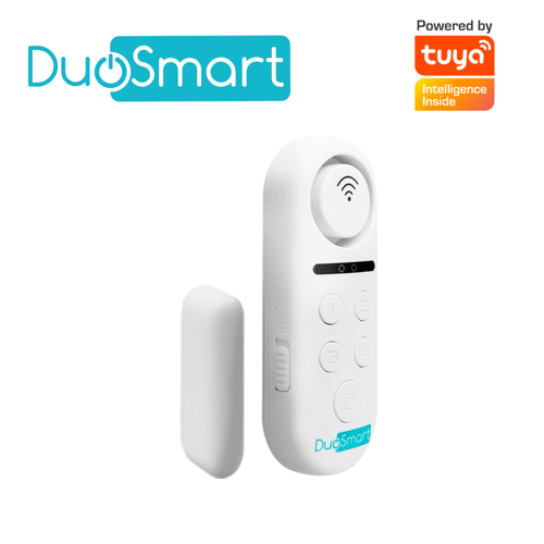 Sensor magnetico wifi 2.4 ghz duosmart c60 con sirena incluida 2 modos de operacion 2 sonidos de notificacion compatible con escenas en app y en asistentes virtuales alexa y google home **no acepta dispositivos adicionales**