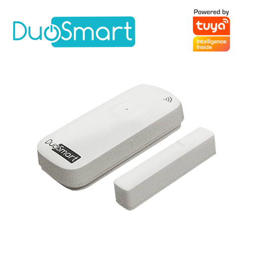 Sensor magnetico wifi 2.4ghz standalone duosmart d10 bateria recargable reporta directo a app duosmart compatible con alexa y google home