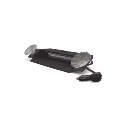 Luz Direccional de Visera, Dual color, Rojo/Claro con enchufe para automóvil 