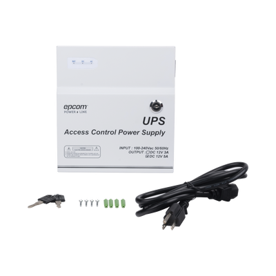 [PL12DC5ABK] Fuente de Alimentación de 1 Salida 11-15 Vcc 5 A / Temporizador Integrado / Con Capacidad de Batería de Respaldo / Requiere Batería / Voltaje de Entrada 96-264 Vca 