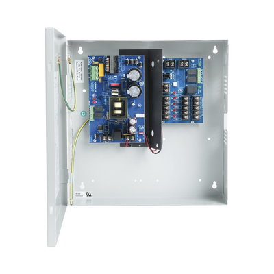 [AL-600-ULM] 12 o 24 Vcc @ 6 A / fuente tipo control / 1 entrada / 5 salidas / aplicaciones en control de acceso, cctv, incendio , capacidad de baterías / Se requiere baterías.