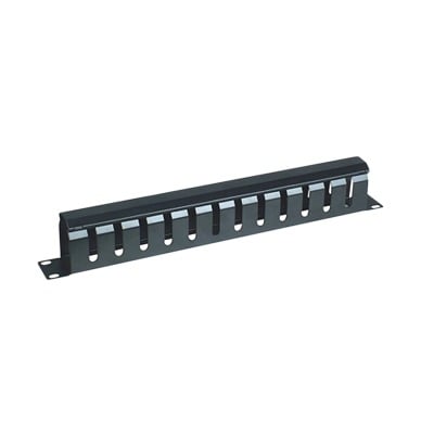 [LPCM-04] Organizador de Cables Horizontal de 1U para Rack de 19" con Cubierta Metálica
