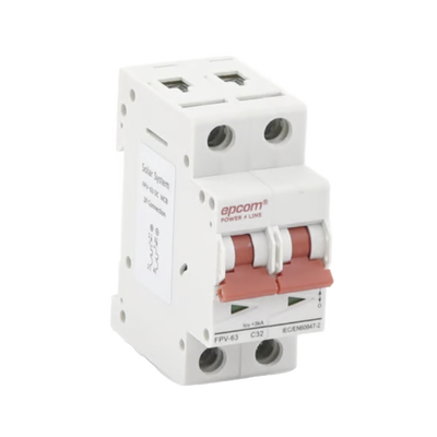 [FPV632PC32] Protección Térmica 2P, 32A,  Corriente Directa  800 Vcc para Aplicación Fotovoltaica Montaje Riel DIN