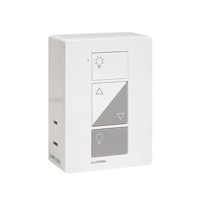 [PD3PCLWH] (Caseta Wireless) Adaptador inteligente para tomacorriente, seleccione 1 de las 3 funciones, atenuador, apagador ó repetidor señal inalámbrica Lutron. 100W LED / 300W INC/HAL