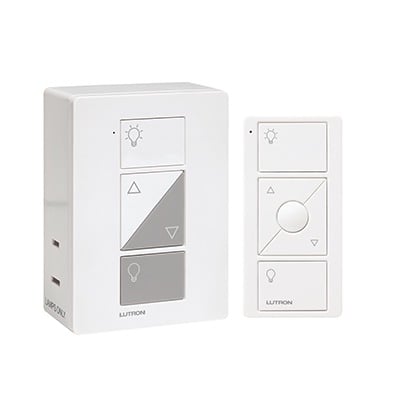 [PPKG1PWH] (Caseta Wireless) Kit, adaptador y control remoto PICO, Ideal para lamparas, tiene 3 funciones atenuador, on/off, repetidor señal.