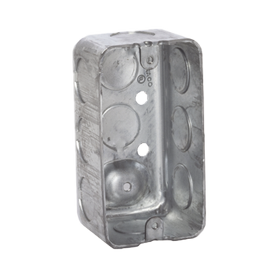 Caja (Chalupa) 4x2"/ Profundidad 1-7/8"/ 10 Entradas de 1/2"/ Troquelada. 