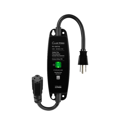 [PD15OUTBL] (Caseta Wireless) PlugIn Interruptor On/Off para uso en exterior intemperie IP66, inalámbrico. 15A /120V