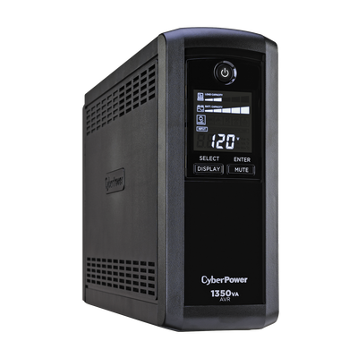 [CP1350AVRLCD] UPS de 1350 VA/815 W, Topología Línea Interactiva, Entrada 120 Vca NEMA 5-15P, Tipo Mini Torre, Con 10 Tomas NEMA 5-15R