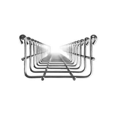 Charola Tipo Malla 66/100 mm, Acabado Electro Zinc, Hasta 105 Cables Cat6, Tramo de 3 Metros