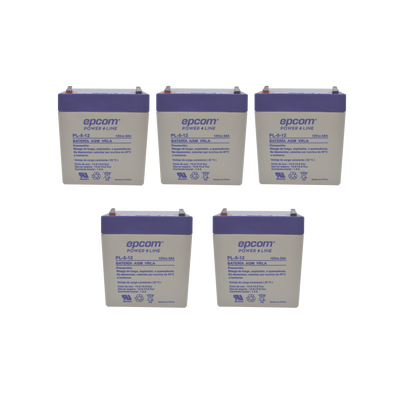Paquete de 5 Baterías PL-5-12, Ahorre $ con este KIT 