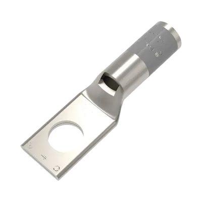 Zapata Terminal de Compresión BURNDY para Tornillo de 1/4" y Calibre 4 AWG.